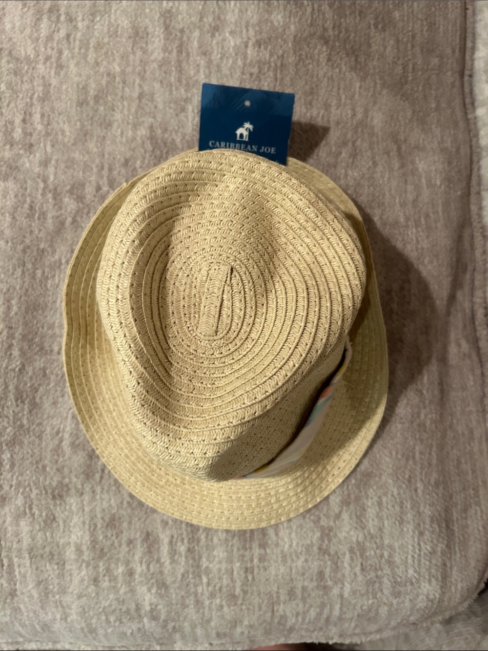 Caribbean Joe Natural Straw Trilby Hat